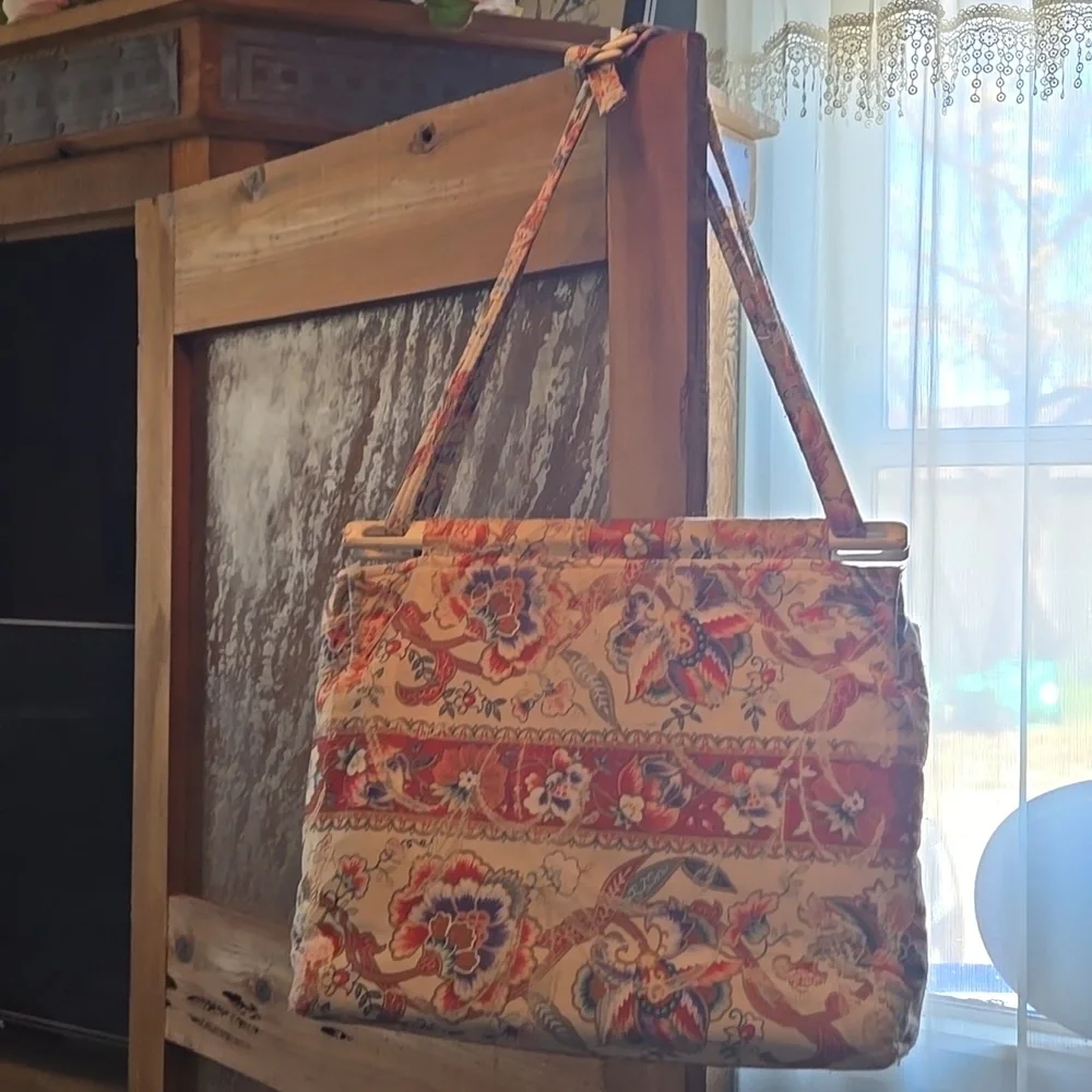 Vintage Fairy, Cottagecore, Whimsigoth, Toby Weston woven print, Shoulder Bag